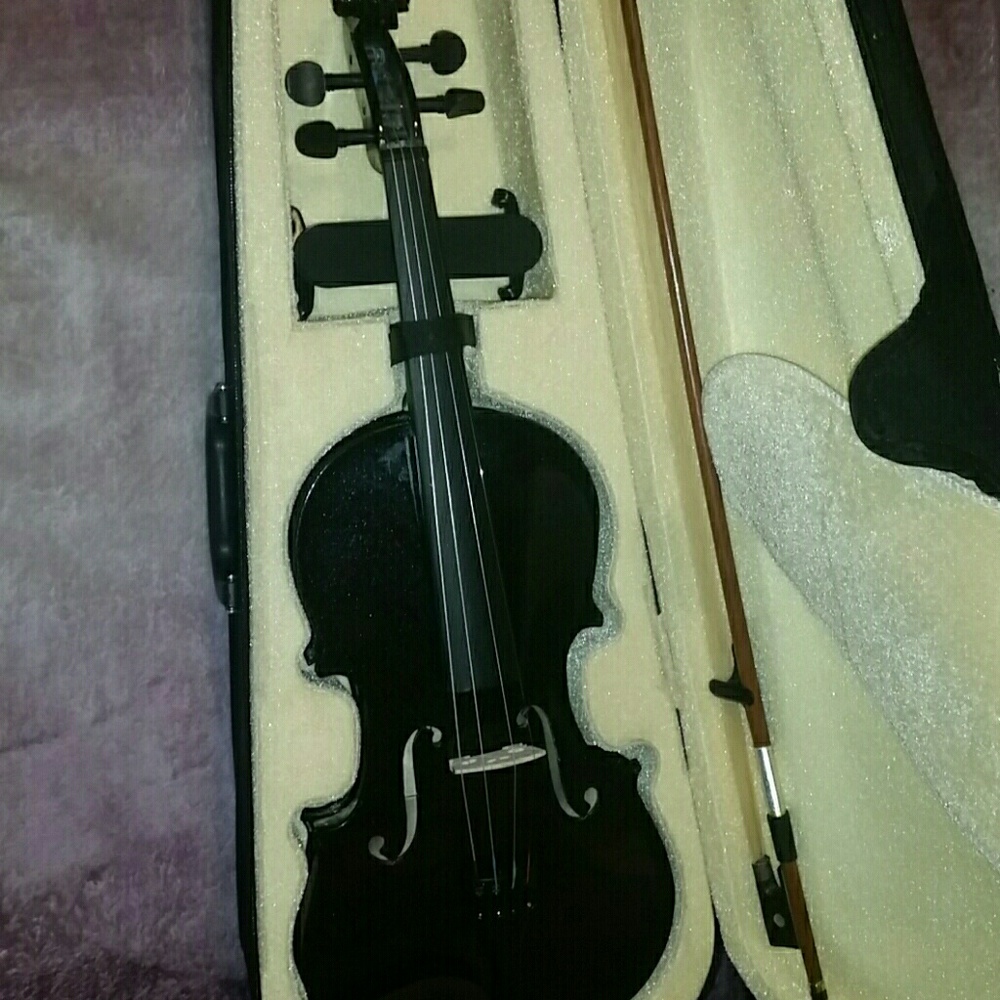 Black glittery violin